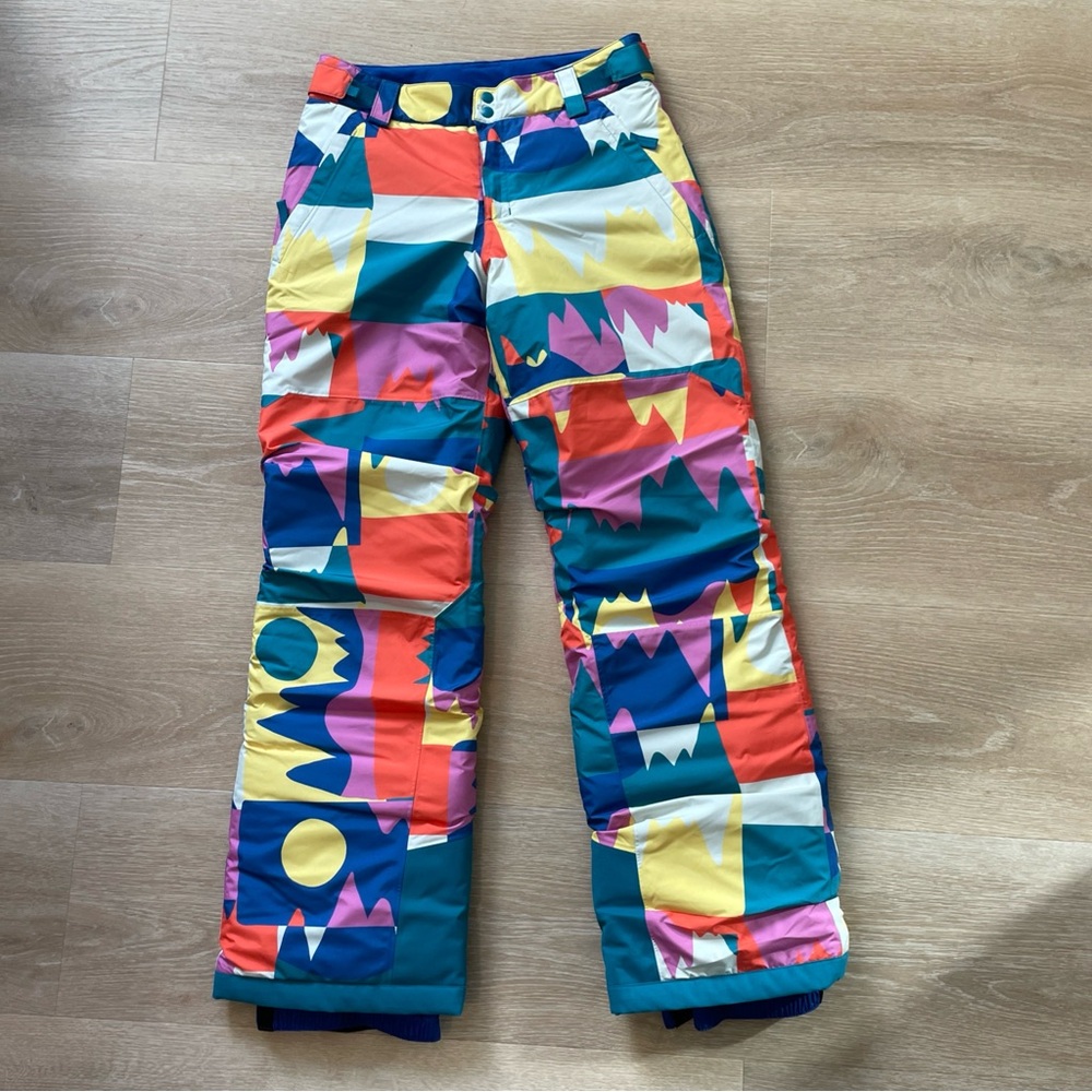 Patagonia Kids Powder Town Snow Pants Ski Pants Frontera Passage Blue XL  (14)